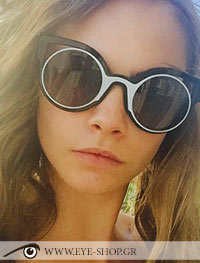  Cara-Delevigne con occhiali da sole Fendi FF 0137S
