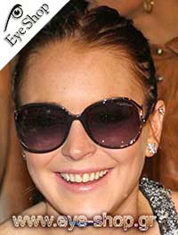  Lindsey-Lohan con occhiali da sole Roberto Cavalli 530s Viola