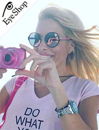  Eleni Menegaki wearing sunglasses Prada 57TS