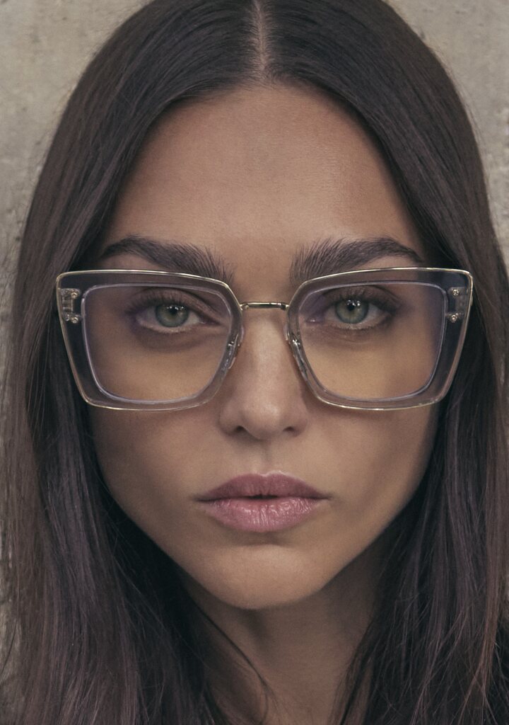 Carrera 3105 — montatura in acetato trasparente grigio FW26, Eye-Shop