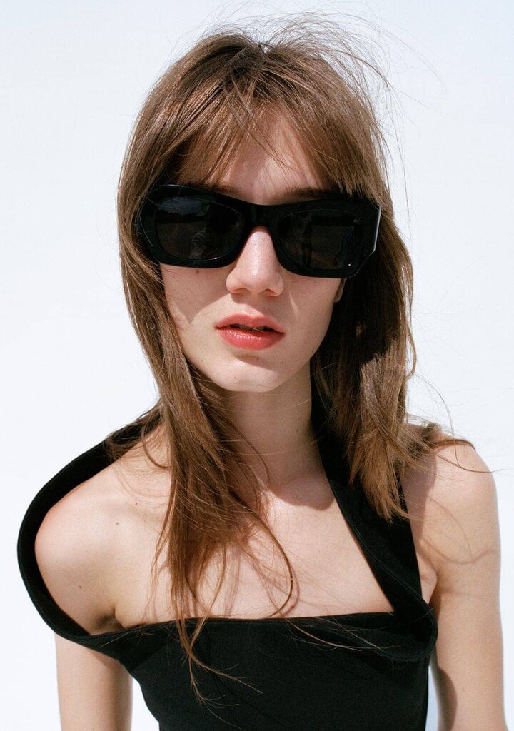 Celine — occhiali da sole squadrati con montatura in acetato, nuova collezione 2026