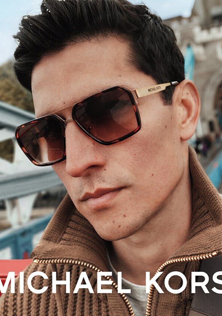Michael Kors MK1188 — occhiali da sole da uomo con logo MK dorato, lenti 100% UV400, Eye-Shop