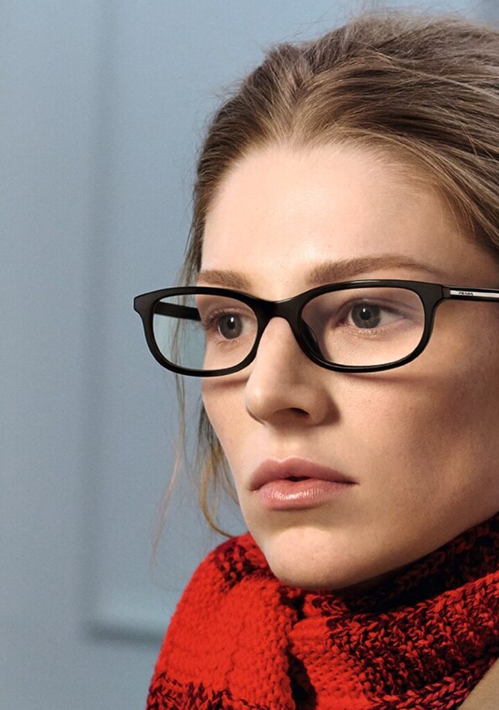 Prada PRD15VU — montatura da vista sottile in metallo FW26, Eye-Shop