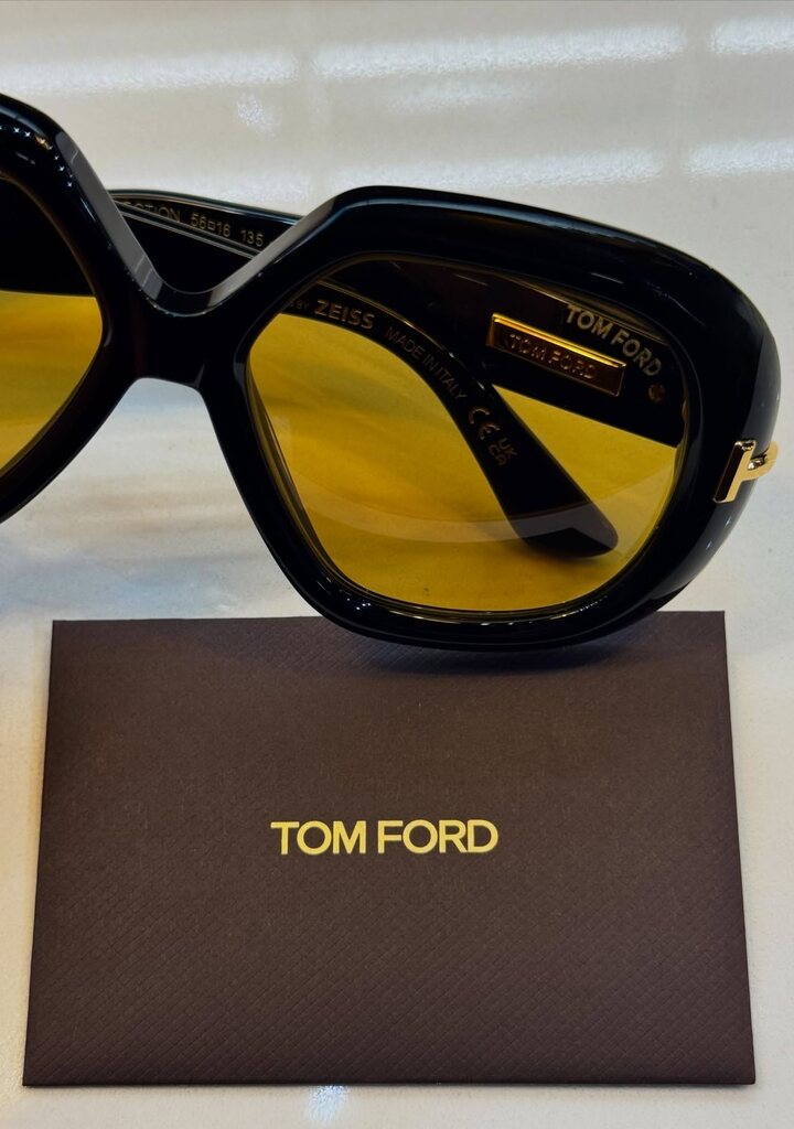 Tom Ford — occhiali da sole butterfly con lenti gialle, Icon Collection, Eye-Shop