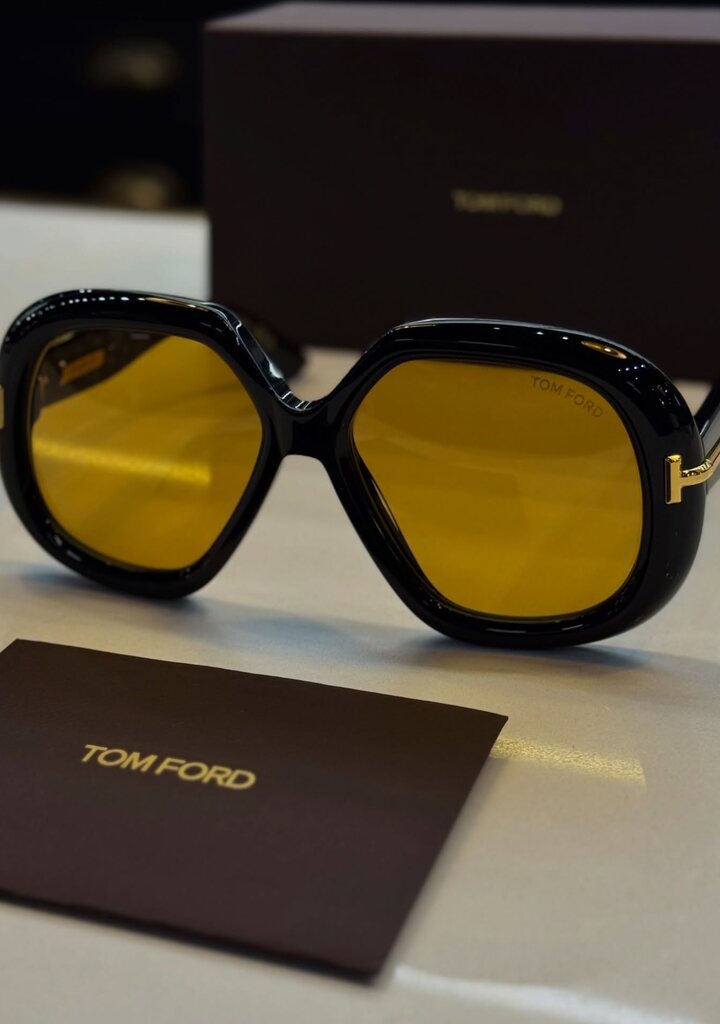 Tom Ford — occhiali da sole rotondi con montatura in acetato, nuova collezione 2026