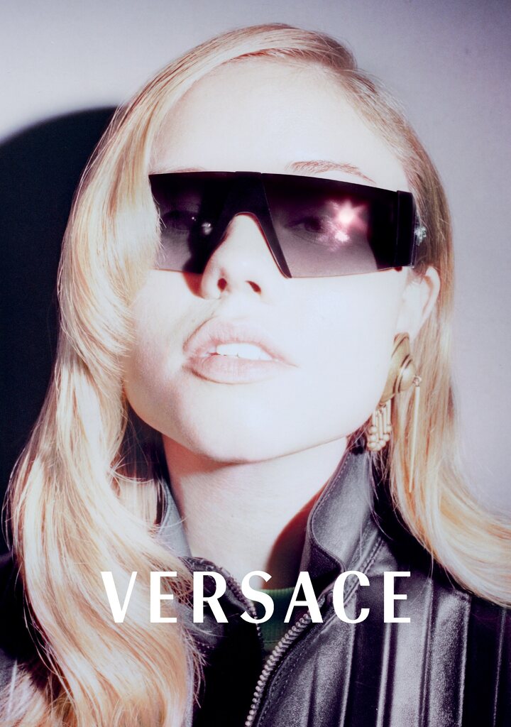 Occhiali da sole Versace FW26 — Nuovo modello shield                                                                                                                                                                                                       — VERSACE