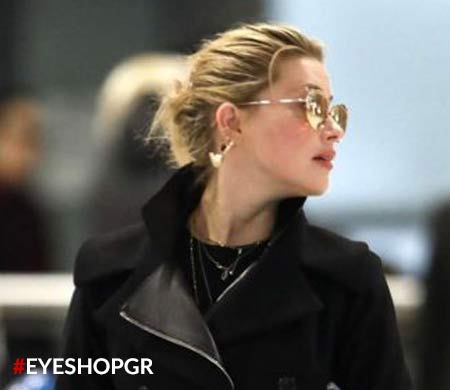 Amber Heard con occhiali da sole Michael Kors                                                                                                                                                                                                              — MICHAEL-KORS