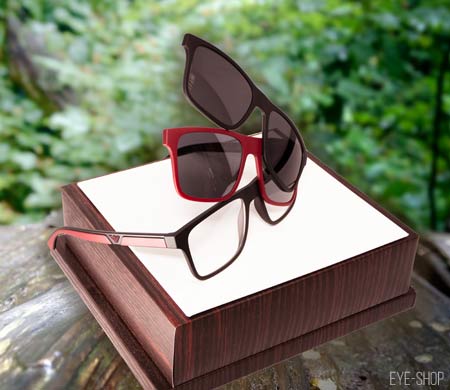 Occhiali da vista con occhiali da sole intercambiabili da Armani                                                                                                                                                                                           — EMPORIO-ARMANI
