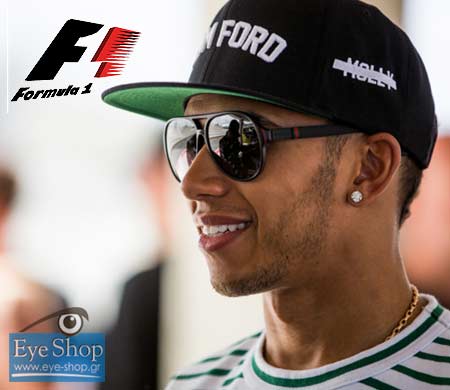Lewis Hamilton wearing Gucci sunglasses                                                                                                                                                                                                                    — GUCCI