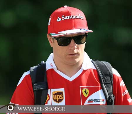 Kimi Raikonen wearing Rayban Chromance                                                                                                                                                                                                                     — RAYBAN