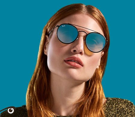 RAYBAN® Round Double Bridge  Occhiali da Sole                                                                                                                                                                                                              — RAYBAN