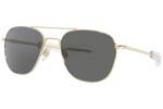 Occhiali da Sole Uomo American Optical ORIGINAL-PILOT Gold Grey Crystal Polarized U.S.A. size 57