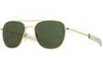Occhiali da Sole Uomo American Optical ORIGINAL-PILOT Gold Green Crystal Polarized U.S.A. size 52