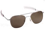 Occhiali da Sole Unisex American Optical ORIGINAL-PILOT Silver size 55