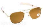 Occhiali da Sole Uomo American Optical ORIGINAL-PILOT Gold Brown Crystal Polarized U.S.A. size 55