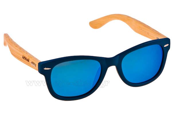 Occhiali Artwood Milano Bambooline 1 MP200 Blue Mirror - bamboo temples
