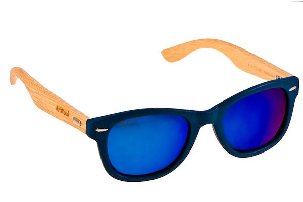 Occhiali Artwood Milano Bambooline 1 MP200 BUBMP Blue-Blue Mirror Polarized - bamboo