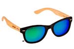 Occhiali da Sole Unisex Artwood Milano Bambooline-1-MP200 BLKGRMP Black  - Green Mirror Polarized - bamboo size 52