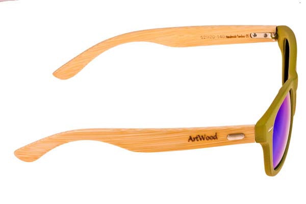 Artwood Milano modello Bambooline 1 MP200 di colore GREGRMP Green  - Green  Mirror Polarized - bamboo