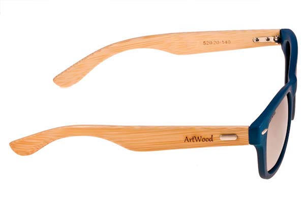 Artwood Milano modello Bambooline 1 MP200 di colore BUSIMP Μπλε -Silver Mirror Polarized - bamboo