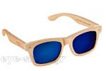 Occhiali da Sole Unisex Artwood Milano MyWay-04 Blue mirror Polarized Natural Bamboo size 54