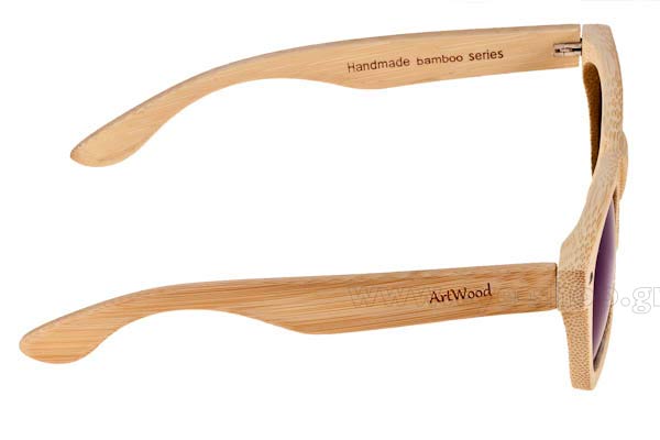 Artwood Milano modello MyWay 04 di colore Blue mirror Polarized Natural Bamboo