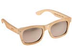 Occhiali da Sole Unisex Artwood Milano MyWay-04 Silver Mirror Polarized Natural Bamboo - size 54