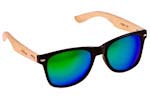 Occhiali da Sole Uomo Artwood Milano Bambooline-2-MP200 Blk GreenMirror Polarized Cat4 size 52