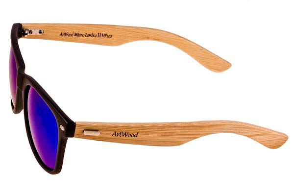 Artwood Milano modello Bambooline 2 MP200 di colore Blk GreenMirror Polarized Cat3