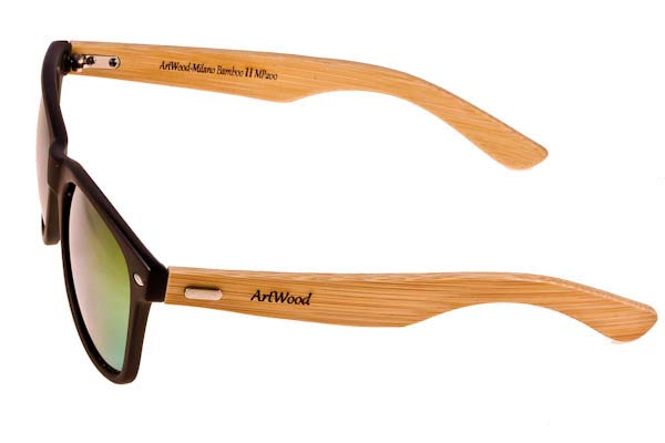 Artwood Milano modello Bambooline 2 MP200 di colore MtBlk GoldMirror Polarized Cat4