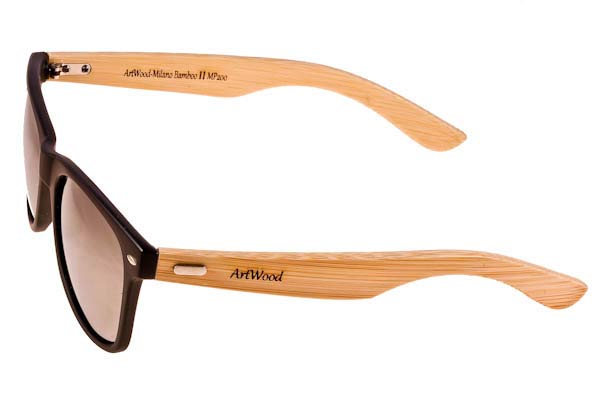 Artwood Milano modello Bambooline 2 MP200 di colore Blk SilverMirror Polarized Cat4