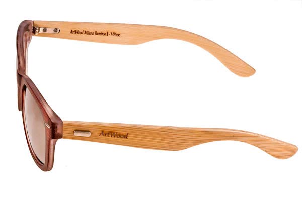 Artwood Milano modello Bambooline 1 MP200 di colore Brown  - Silver Mirror Polarized - bamboo