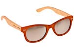 Occhiali da Sole Unisex Artwood Milano Bambooline-1-MP200 Orange  - Silver Mirror Polarized - bamboo size 52