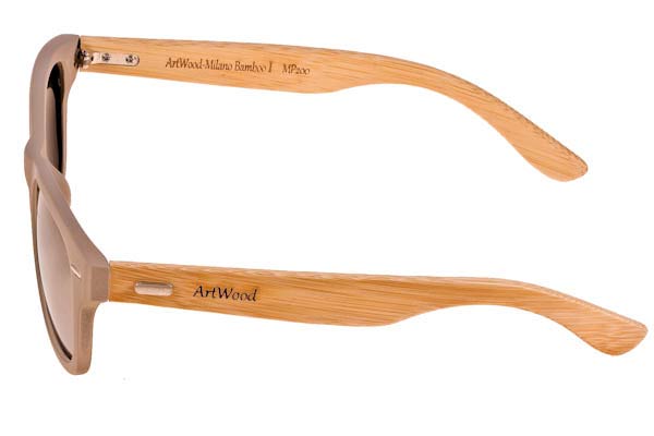Artwood Milano modello Bambooline 1 MP200 di colore Grey  - Silver Mirror Polarized - bamboo