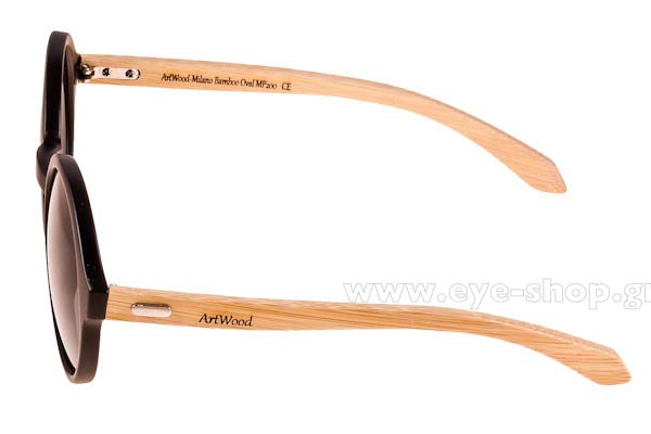Artwood Milano modello Bambooline Oval MP200 di colore Black - bamboo temples