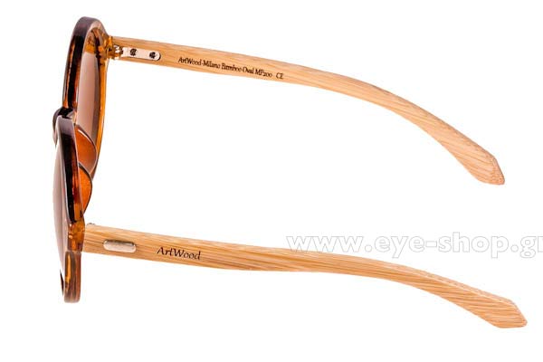 Artwood Milano modello Bambooline Oval MP200 di colore Brown - bamboo temples