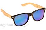 Occhiali da Sole Uomo Artwood Milano Bambooline-2-MP200 Blk BlueMirror Polarized Cat3 size 52