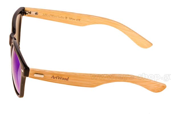 Artwood Milano modello Bambooline 2 MP200 di colore Blk BlueMirror Polarized Cat3