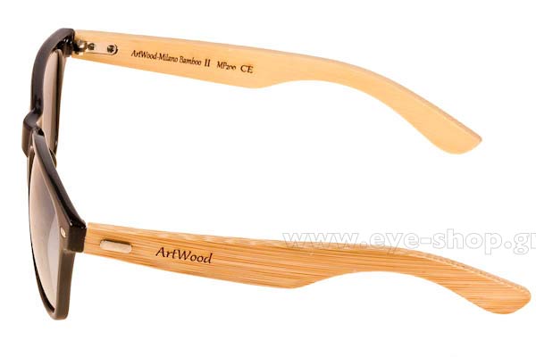 Artwood Milano modello bambooline 2 MP200 di colore Black Silver Mirror Polarized cat3