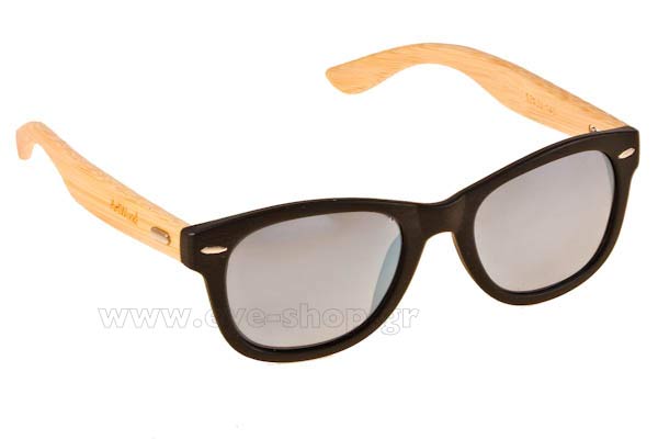Occhiali Artwood Milano Bambooline 1 MP200 Black - Silver Mirror Polarized Cat4
