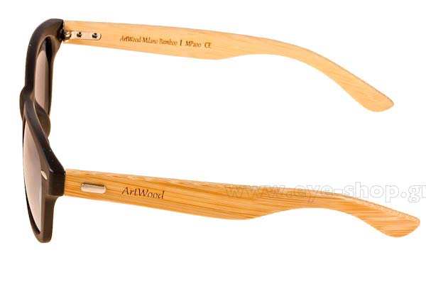 Artwood Milano modello Bambooline 1 MP200 di colore Black - Silver Mirror Polarized Cat4