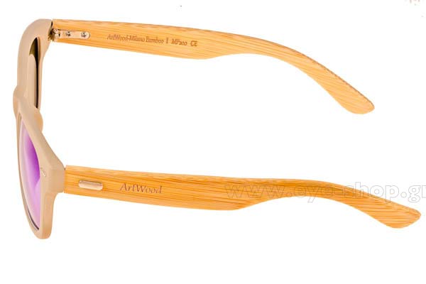 Artwood Milano modello Bambooline 1 MP200 di colore Grey -Blue Mirror Polarized Cat3
