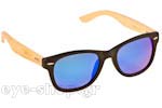 Occhiali da Sole Unisex Artwood Milano Bambooline-1-MP200 Black -Blue Mirror Polarized Cat3 size 52