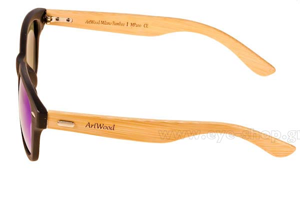 Artwood Milano modello Bambooline 1 MP200 di colore Black -Blue Mirror Polarized Cat3