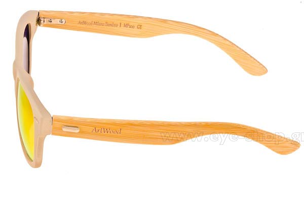 Artwood Milano modello Bambooline 1 MP200 di colore Grey - Orange Mirror Polarized Cat3