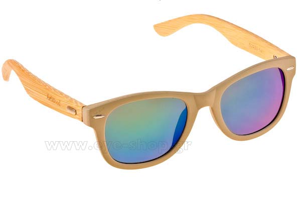Occhiali Artwood Milano Bambooline 1 MP200 Grey - Green Mirror Polarized Cat3