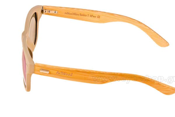 Artwood Milano modello Bambooline 1 MP200 di colore Grey - Green Mirror Polarized Cat3