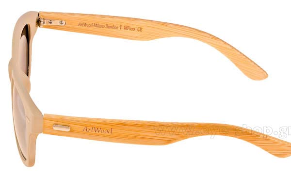 Artwood Milano modello Bambooline 1 MP200 di colore Grey - Silver Mirror Polarized Cat3