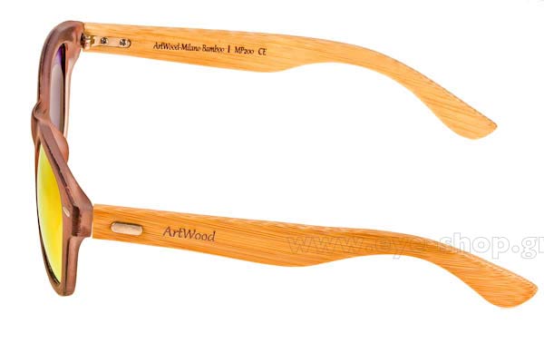 Artwood Milano modello Bambooline 1 MP200 di colore Brown - Orange Mirror Polarized Cat3