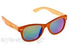 Occhiali da Sole Unisex Artwood Milano Bambooline-1-MP200 Orange  - Green Mirror Polarized Cat3 size 52